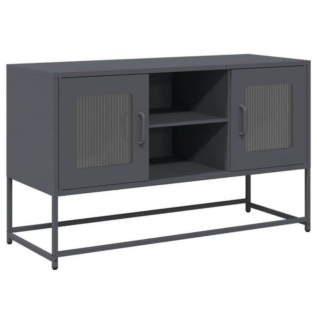 Berkfield Home TV Cabinet Anthracite 100.5x39x60.5 cm Steel in Dark Grey - image 1