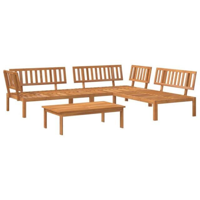 Berkfield Home 4 Piece Garden Pallet Sofa Set Solid Wood Acacia in Brown - image 1