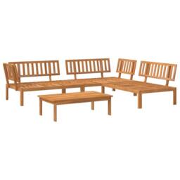 Berkfield Home 4 Piece Garden Pallet Sofa Set Solid Wood Acacia in Brown - thumbnail 1