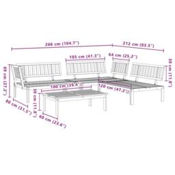 Berkfield Home 4 Piece Garden Pallet Sofa Set Solid Wood Acacia in Brown - thumbnail 8