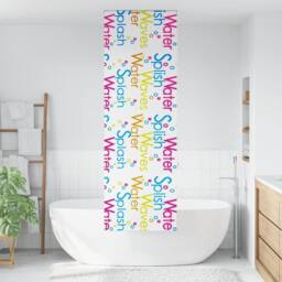 Berkfield Home Shower Roller Blind 60x240 cm Fabric Width 56 cm in White - thumbnail 1