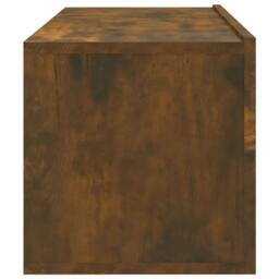 Berkfield Home Wall TV Cabinets 2 pcs Smoked Oak 100x30x30 cm Engineered Wood in Brown - Size: 100 x 30 x 30 cm - thumbnail 8