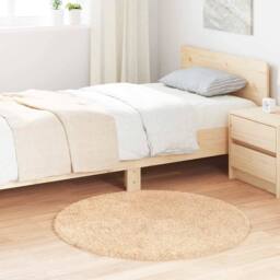 Berkfield Home Shaggy Rug High Pile NAVARRA Beige 100x100 cm Polyester - Size: Medium - thumbnail 2
