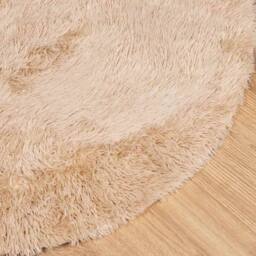 Berkfield Home Shaggy Rug High Pile NAVARRA Beige 100x100 cm Polyester - Size: Medium - thumbnail 4