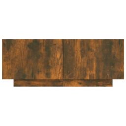 Berkfield Home TV Cabinet Smoked Oak 100x35x40 cm Engineered Wood in Brown - Size: 100 x 35 x 40 cm - thumbnail 3
