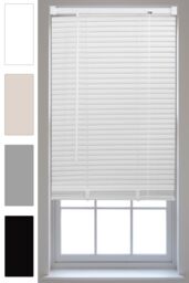 Furnished Venetian Window Blinds Trimmable 25mm PVC Slats in White - Size: 90 cm width x 210 cm drop - thumbnail 1