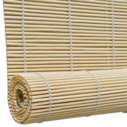 Berkfield Home Roller Blind Bamboo 100x220 cm Natural in Brown - thumbnail 5