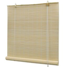 Berkfield Home Roller Blind Bamboo 100x220 cm Natural in Brown - thumbnail 2