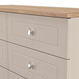 Ready Assembled 2 U Norton 6 Drawer Wide Chest (Ready Assembled) in Taupe - Size: Large - thumbnail 4