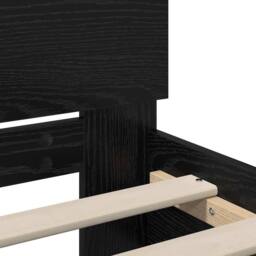 Berkfield Home Bed Frame with Headboard Black Oak 100 x 200 cm Engineered Wood - thumbnail 9