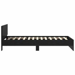 Berkfield Home Bed Frame with Headboard Black Oak 100 x 200 cm Engineered Wood - thumbnail 7