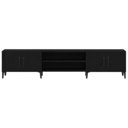Berkfield Home TV Cabinet Black Oak 180x31, 5x40 cm Engineered Wood - thumbnail 7