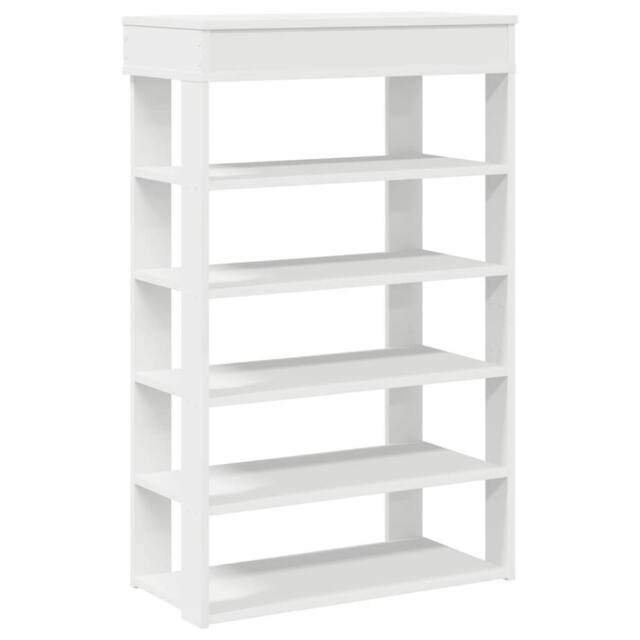Berkfield Home Shoe Rack White 60x30x98 cm Engineered Wood - Size: 60 x 30 x 98 cm - image 1