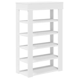Berkfield Home Shoe Rack White 60x30x98 cm Engineered Wood - Size: 60 x 30 x 98 cm - thumbnail 6