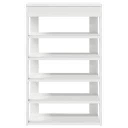 Berkfield Home Shoe Rack White 60x30x98 cm Engineered Wood - Size: 60 x 30 x 98 cm - thumbnail 4