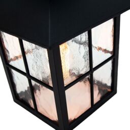 Happy Homewares Classic Matte Black Die-Cast Aluminium Metal Exterior Lantern Light Fitting - thumbnail 7