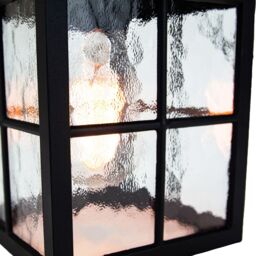 Happy Homewares Classic Matte Black Die-Cast Aluminium Metal Exterior Lantern Light Fitting - thumbnail 8