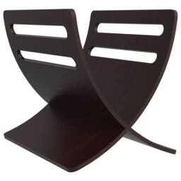 Berkfield Home Wooden Magazine Rack Floor Standing Brown - thumbnail 1
