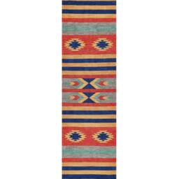 Wyld and Coco Kilim Runner Rug Handwoven Cotton Reversible Multicolour 80 x 300 cm - Size: 80 cm x 300 cm - thumbnail 2