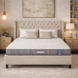 Aspire OrthoFlex Pocket Hybrid Memory Foam Mattress Medium Comfort 23cm in White - Size: Double - thumbnail 2