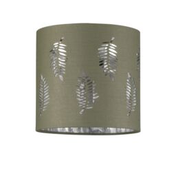 First Choice Lighting Fern - Sage Green Cut Out 15.5cm Table Lamp Shade