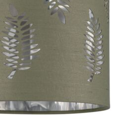 First Choice Lighting Fern - Sage Green Cut Out 15.5cm Table Lamp Shade - thumbnail 3