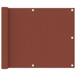 Berkfield Home Balcony Screen Terracotta 75x300 cm Oxford Fabric in Brown - thumbnail 1