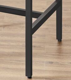 Modcraft 3-Piece Dining Table & Stool Set - Space-Saving & Rustic Style in Brown - thumbnail 5