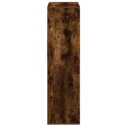 Berkfield Home Book Cabinet Smoked Oak 66x31x112 cm Engineered Wood in Dark Brown - Size: 66 x 31 x 112 cm - thumbnail 5