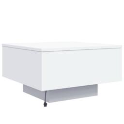 Berkfield Home Modern Coffee Table with LED Lights White 55x55x31 cm - Size: 55 x 55 x 31 cm - thumbnail 9