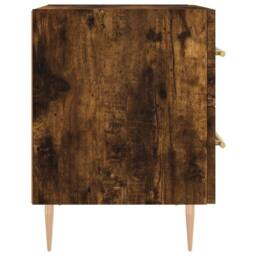 Berkfield Home Modern Bedside Cabinets 2 pcs Smoked Oak 40x35x47.5 cm Engineered Wood in Brown - thumbnail 7