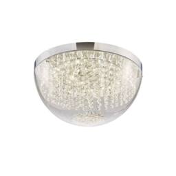 Netlighting Harper Large Flush Ceiling 21W 1600lm LED 4000K Chrome Crystal in Grey - thumbnail 1