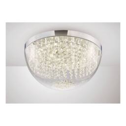 Netlighting Harper Large Flush Ceiling 21W 1600lm LED 4000K Chrome Crystal in Grey - thumbnail 2
