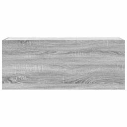 Berkfield Home Bathroom Wall Cabinet Grey Sonoma 100x25x40 cm Engineered Wood - Size: 100 x 25 x 40 cm - thumbnail 5