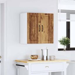 Berkfield Home Kitchen Wall Cabinet Lucca Old Wood Engineered Wood in Brown - thumbnail 4
