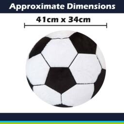VFM e-Store Wall Decoration Plush Football Plush Gift Idea 41cm x 34cm White X 1 - Size: 41 cm x 34 cm - thumbnail 2