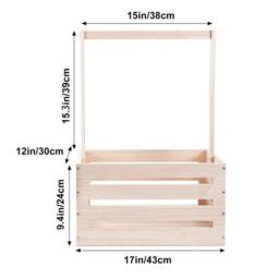 FLAVORA Beige-Gift Basket with Handle in Beige - Size: 500mm - thumbnail 2