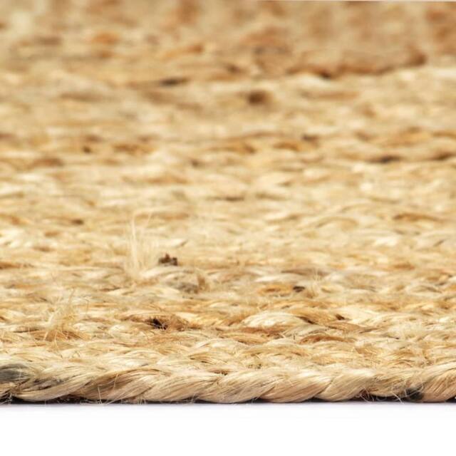 Berkfield Home Handmade Rug Jute 200x300 cm in Brown - Size: 100 cm diameter