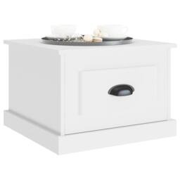 Berkfield Home Coffee Table White 50x50x35 cm Engineered Wood - Size: 50 x 50 x 35 cm - thumbnail 4