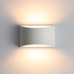 Pheashine Modern White Plaster Wall Sconce 7W Warm White 3000K G9 - thumbnail 1