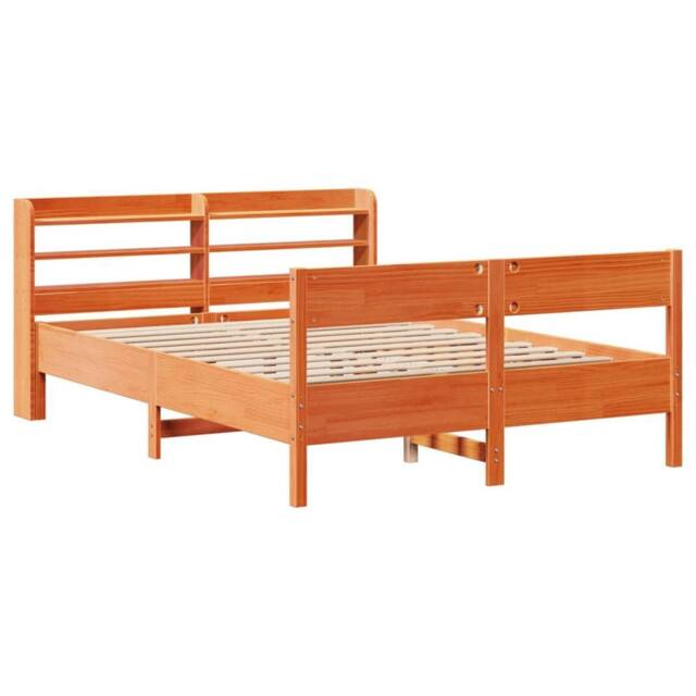 Berkfield Home Decorative Bed Frame without Mattress Wax Brown 160x200 cm Solid - image 1