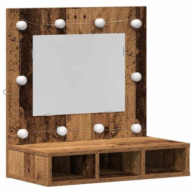 Berkfield Home Vanity Unit Old Wood Solid Reclaimed Wood 60 x 31.5 x 62 cm in Brown - image 1