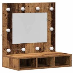 Berkfield Home Vanity Unit Old Wood Solid Reclaimed Wood 60 x 31.5 x 62 cm in Brown - thumbnail 1