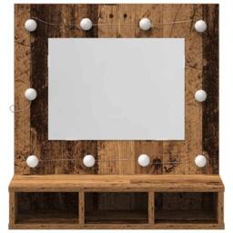 Berkfield Home Vanity Unit Old Wood Solid Reclaimed Wood 60 x 31.5 x 62 cm in Brown - thumbnail 5