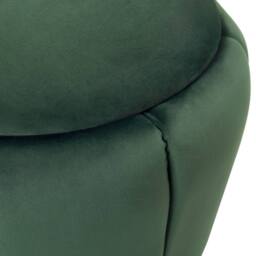 Wyld and Coco Green Velvet Pouffe with Gold Stainless Steel Base 43 x 37 cm - thumbnail 5