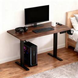 EONLION Electric Standing Desk Height Adjustable Home Office in Brown - Size: 100 cm - thumbnail 4