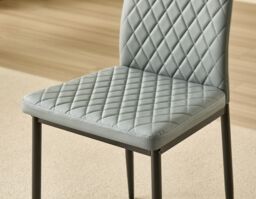 Outdoor Living Colorado Dining Table with 4 Grey Emily Leather Chairs - thumbnail 3