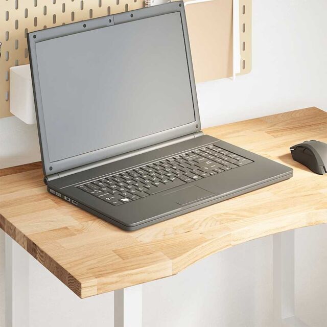 Berkfield Home Desk Top Untreated 80x60x2.5 cm Solid Wood Oak Rectangular in Brown - image 1