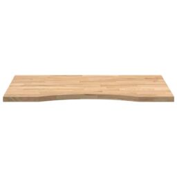 Berkfield Home Desk Top Untreated 80x60x2.5 cm Solid Wood Oak Rectangular in Brown - thumbnail 5
