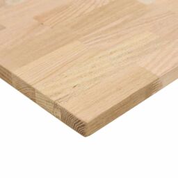 Berkfield Home Desk Top Untreated 80x60x2.5 cm Solid Wood Oak Rectangular in Brown - thumbnail 8